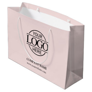 Bolsa De Regalo Grande Promoción del logotipo comercial rosado de Rubor