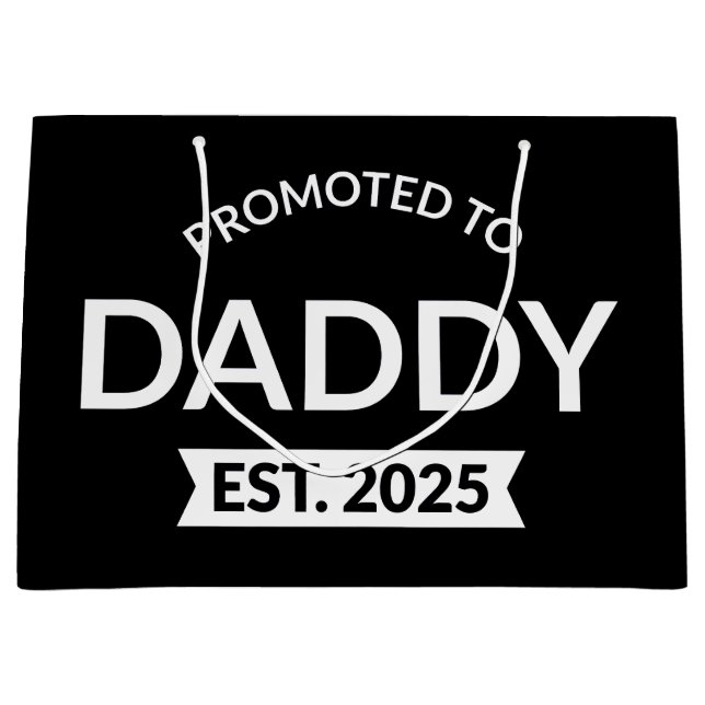 Bolsa De Regalo Grande Promovido A Daddy Est. II 2025 (Anverso)
