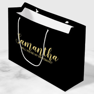 Bolsa De Regalo Grande Propuesta moderna de la dama de honor
