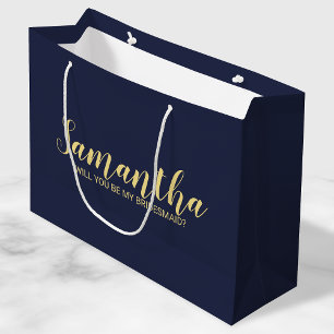 Bolsa De Regalo Grande Propuesta moderna de la dama de honor