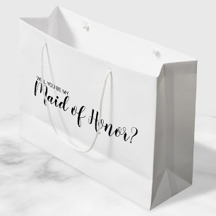 Bolsa De Regalo Grande Propuesta moderna de Maid of Honor