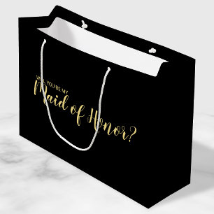 Bolsa De Regalo Grande Propuesta moderna de Maid of Honor
