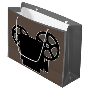 BOLSA DE REGALO GRANDE  PROYECTOR DE PELÍCULA CREATIVA SILHOUETTE