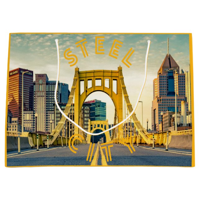 Bolsa De Regalo Grande Puente de la línea aérea Pittsburgh Steel City  (Anverso)