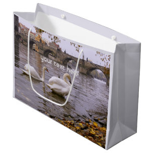 Bolsa De Regalo Grande Puente Swans y Charles en Praga