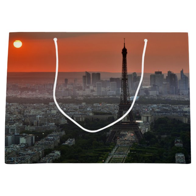 Bolsa De Regalo Grande Puesta del sol de París (Anverso)
