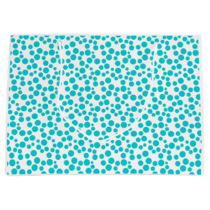 Bolsa De Regalo Grande Punto de polka azul