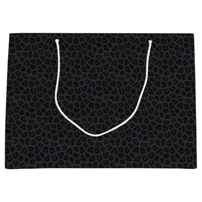 Bolsa De Regalo Grande Puntos de la pantera negra (Anverso)