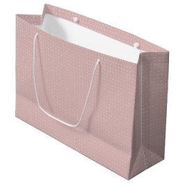 Bolsa De Regalo Grande Puntos dibujados a mano en Rosa polvoriento