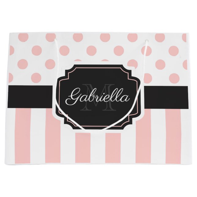 Bolsa De Regalo Grande Puntos y franjas (Anverso)