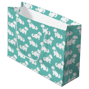 Bolsa De Regalo Grande Puppy de perro maltés pelo corto Teddy Bear