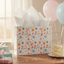 Purple Blue Pink Boho Wildflower