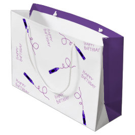 Bolsa De Regalo Grande Purple Crayon