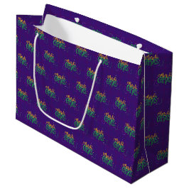BOLSA DE REGALO GRANDE PURPLE GOLD GREEN MARDI GRAS