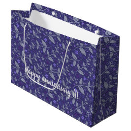 Bolsa De Regalo Grande Purple Modern Elegant Popular Floral
