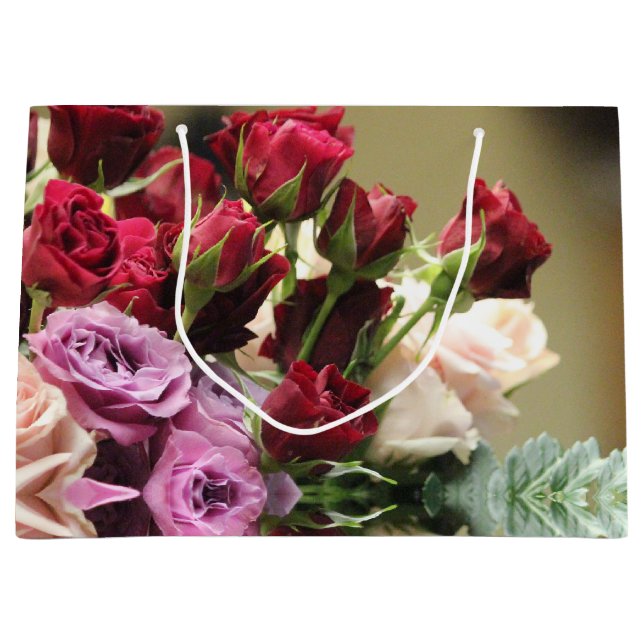 Bolsa De Regalo Grande Púrpura Rojo Y Rosa (Anverso)