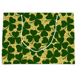 BOLSA DE REGALO GRANDE PURPURINA DE ORO MIRA CON VERGÜENZAS IRLANDESES