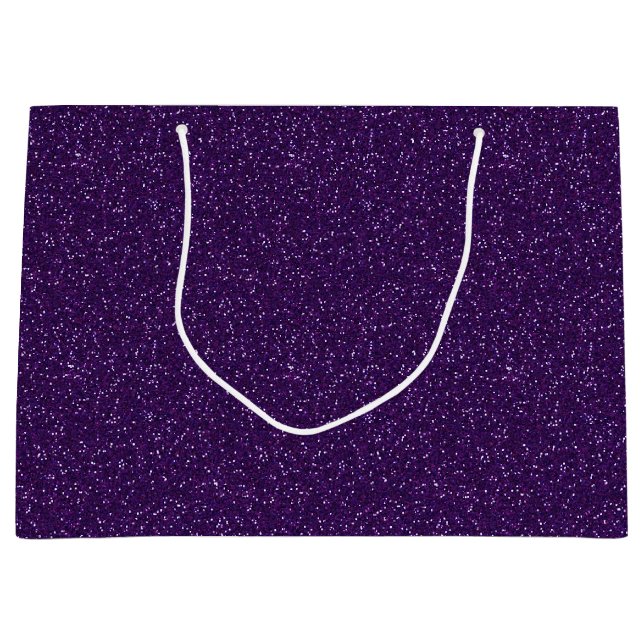 Bolsa de regalo grande Purpurina morado oscuro (Anverso)