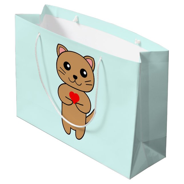 Bolsa De Regalo Grande Purrfect Love Blue (Angulo reverso)