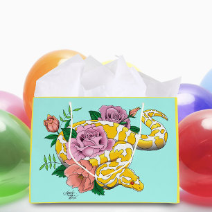 Bolsa De Regalo Grande Python albino blanco amarillo