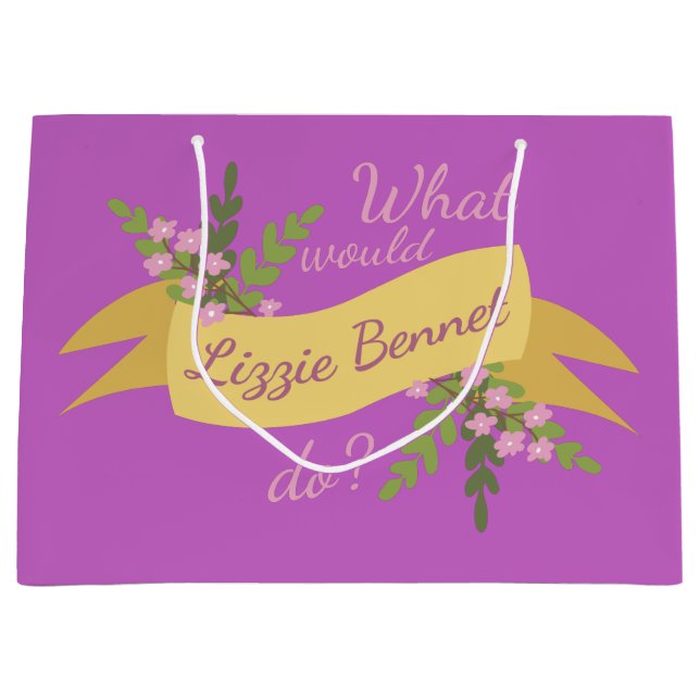 Bolsa De Regalo Grande ¿Qué Haría Lizzie Bennet? II (Anverso)