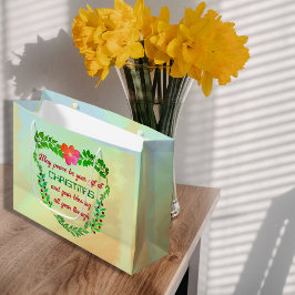 BOLSA DE REGALO GRANDE QUE LA PAZ SEA TU REGALO A LOS NAVIDADES