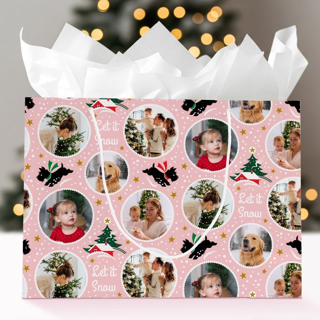 Bolsa De Regalo Grande Que nieve, perro escocés, Personalizado divertido, (Subido por el creador)