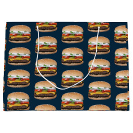 Bolsa De Regalo Grande Queso con temática gastronómica barbacoa Hamburger