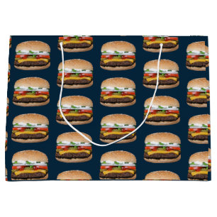 Bolsa De Regalo Grande Queso con temática gastronómica barbacoa Hamburger