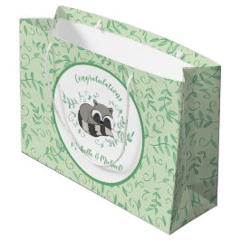 Bolsa De Regalo Grande Raccoon Baby Shower Woodland Animals