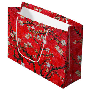Bolsa De Regalo Grande Ramas de árbol de almendros en flor, Van Gogh gran