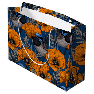 Bolsa De Regalo Grande Ramblas de hadas y flores de amapola naranja