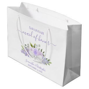 Bolsa De Regalo Grande Ramo de Rosas Boho Lavanda Boda Dama de Honor
