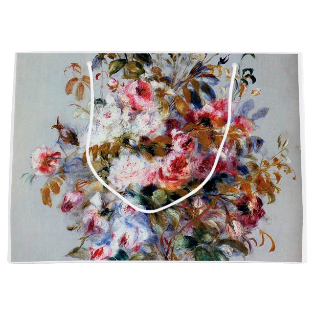 Bolsa De Regalo Grande Ramo de Rosas, Renoir (Anverso)