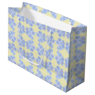 Bolsa De Regalo Grande Ramos de Ramilletes Azules