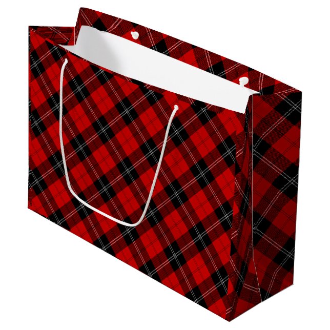 Bolsa De Regalo Grande Ramsay tartan red black plon (Angulo Anverso)
