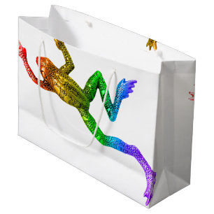 Bolsa De Regalo Grande rana de colores arcoíris de SlipperyJoe renderizad