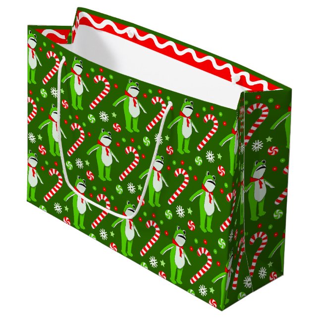 Bolsa De Regalo Grande Rana protesta no reyes Navidad (Angulo Anverso)