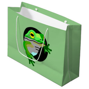 Bolsa De Regalo Grande Rana verde