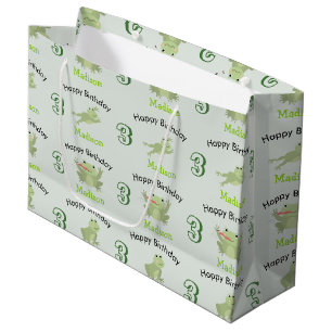 Bolsa De Regalo Grande Ranas Lindas en el Estanque de Nenúfares Cumpleaño