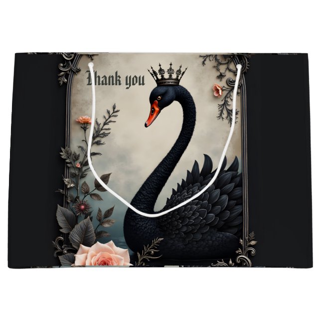 Bolsa De Regalo Grande Rare as a black swan, timeless as true love.  (Anverso)