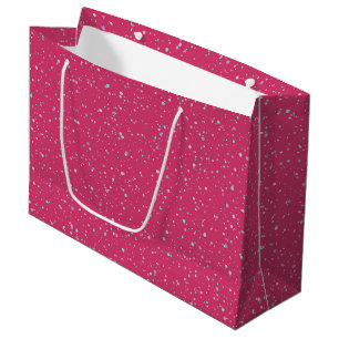 Bolsa De Regalo Grande Raspberry Paint Speckled Pastel Splatter Paint Pai