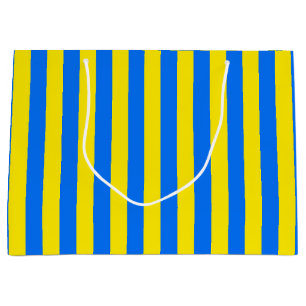 Bolsa De Regalo Grande Rayas amarillas y azules