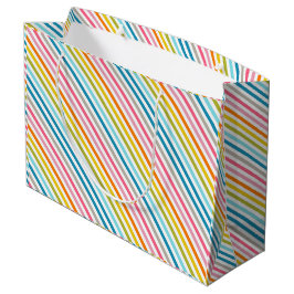 Bolsa De Regalo Grande Rayas arcoiris de verano