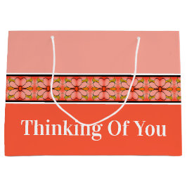 Bolsa De Regalo Grande Rayas con acento floral