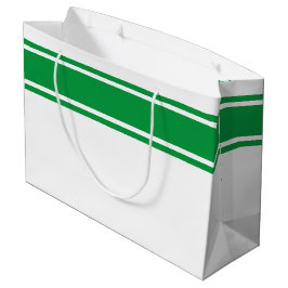 Bolsa De Regalo Grande Rayas de Carreras del borde superior verde atlétic