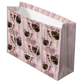 Bolsa De Regalo Grande Rayas de trufa