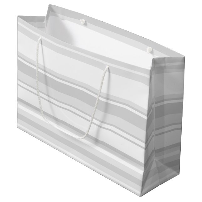 Bolsa De Regalo Grande Rayas grises claras (Angulo Anverso)