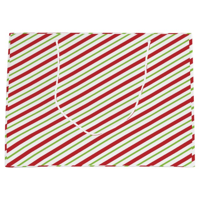 Bolsa De Regalo Grande "Rayas Navidades" (Anverso)