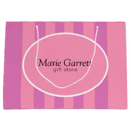 Bolsa De Regalo Grande Rayas Rosadas Clásicas Personalizadas